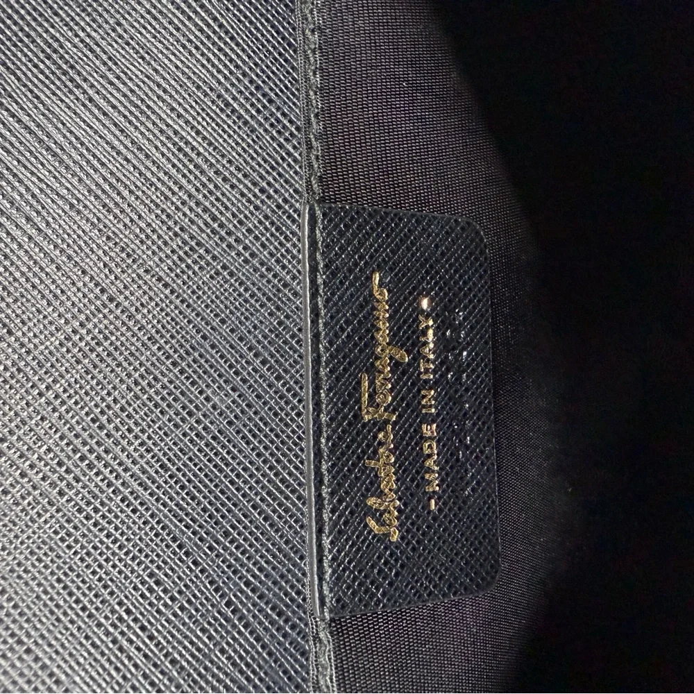 SALVATORE FERRAGAMO MINI CLUTH IN SAFFIANO LEATHER with chain